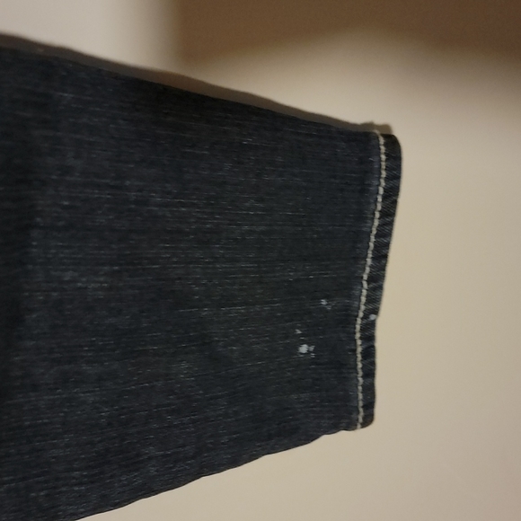 Wishful Park distressed dark washed skinny denim jeans Low rise fit Size 7 - Picture 6 of 7